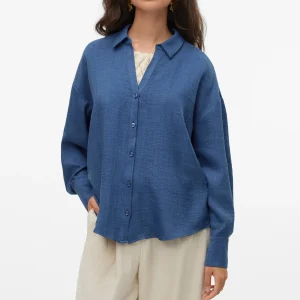 Camisa Melaney Queeny - Dark Denim Melange