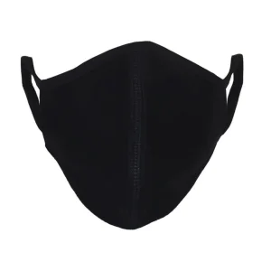 10 pcs. Máscara de tela con 3 capas - negro (algodón orgánico)