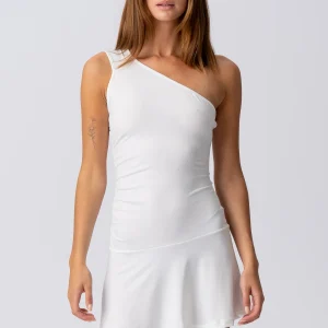 Valentina One Shoulgests - White