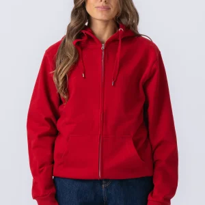 Sudadera con sudadera postal básica - rojo