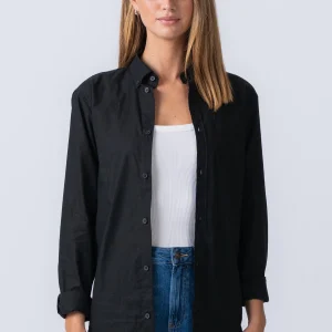 Boyfriend Oxford Shirt - Negro