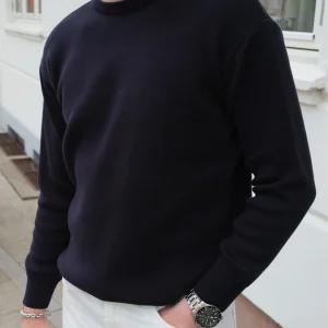 Suéter de punto de la tripulación - marina oscura