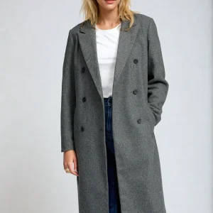 Abrigo de lana clásico - Melange gris oscuro