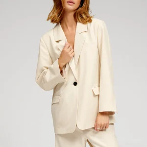 Blazer de gran tamaño - Beige