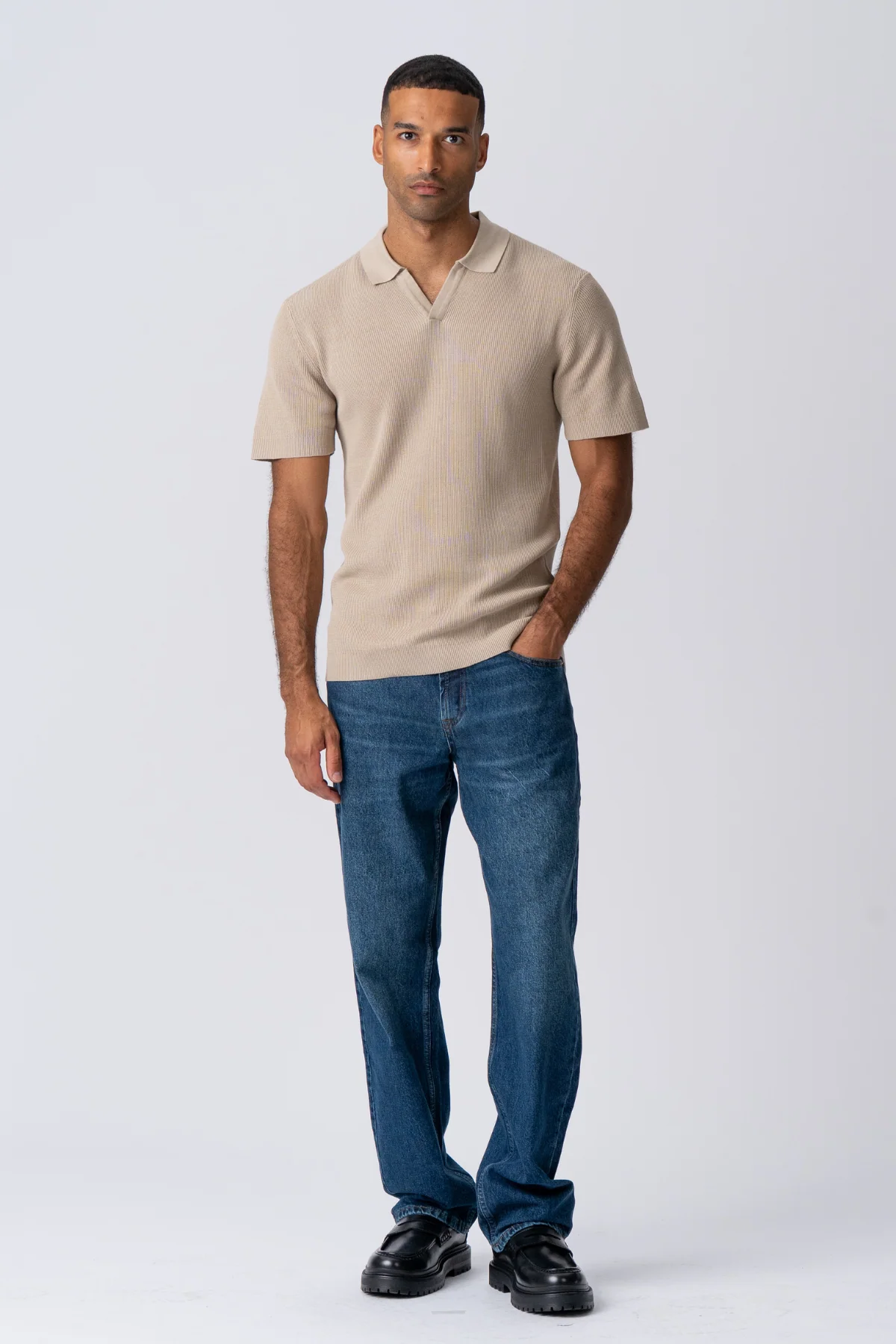 Polo de punto de George - beige - Imagen 3