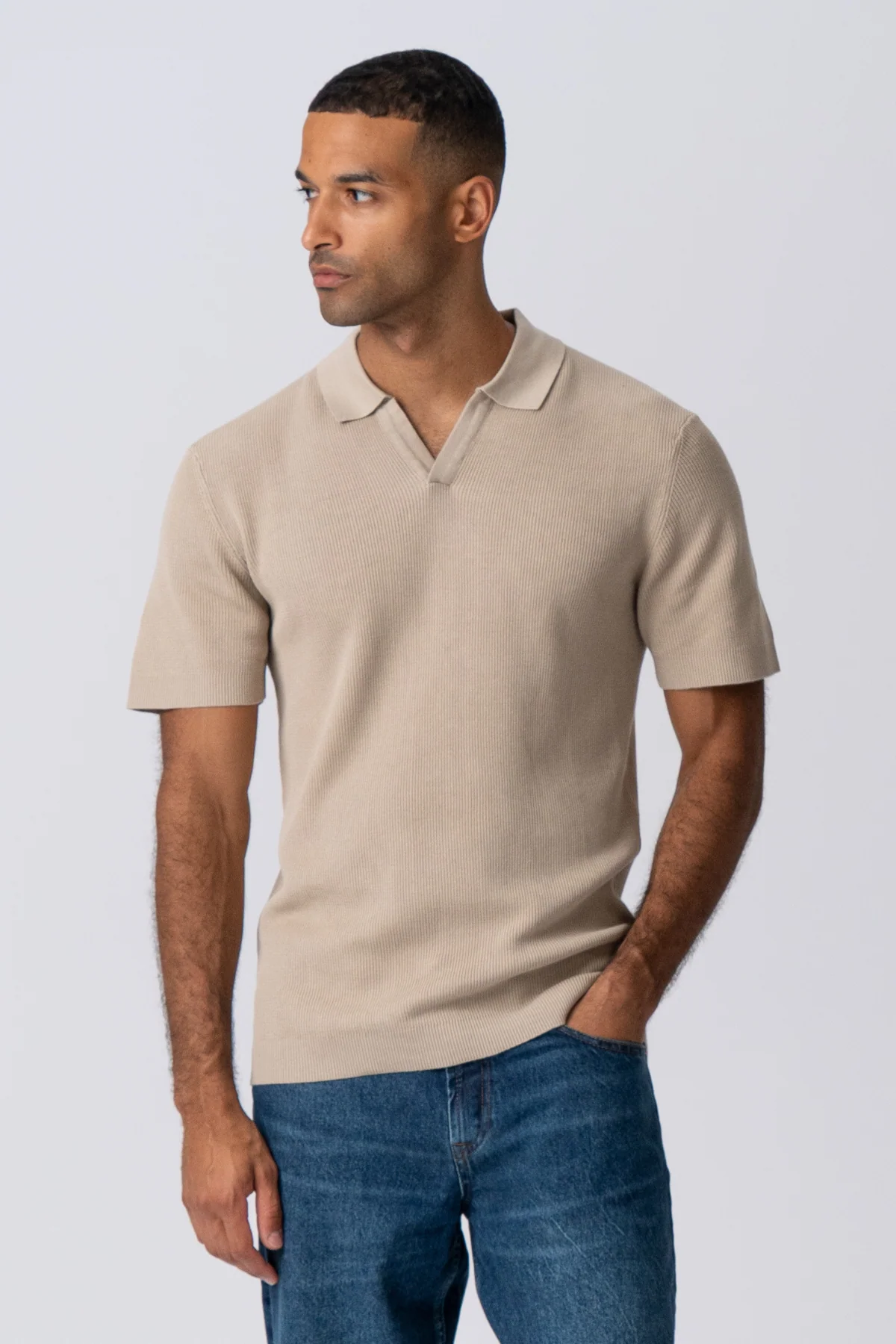 Polo de punto de George - beige - Imagen 4