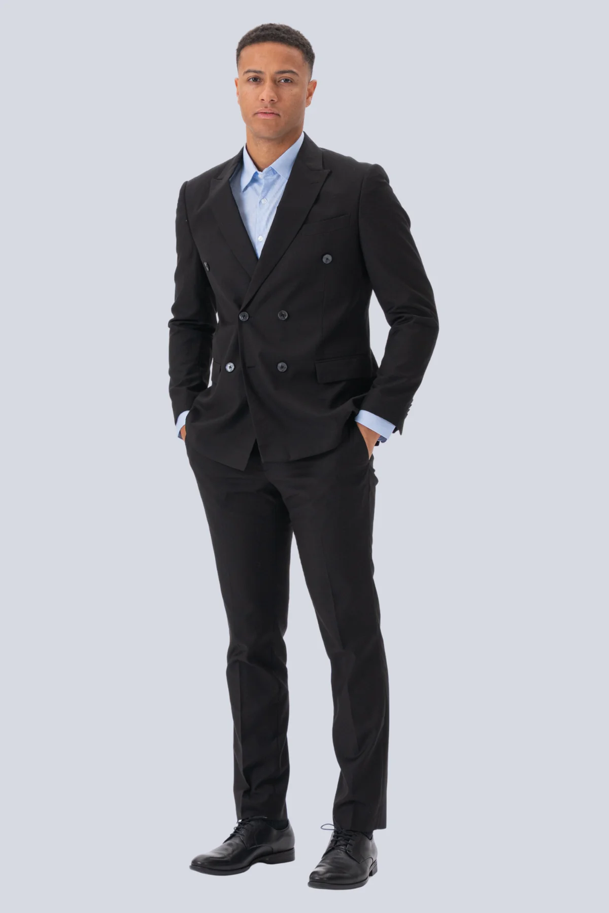 Premium Blazer de doble pecho - Negro - Imagen 8