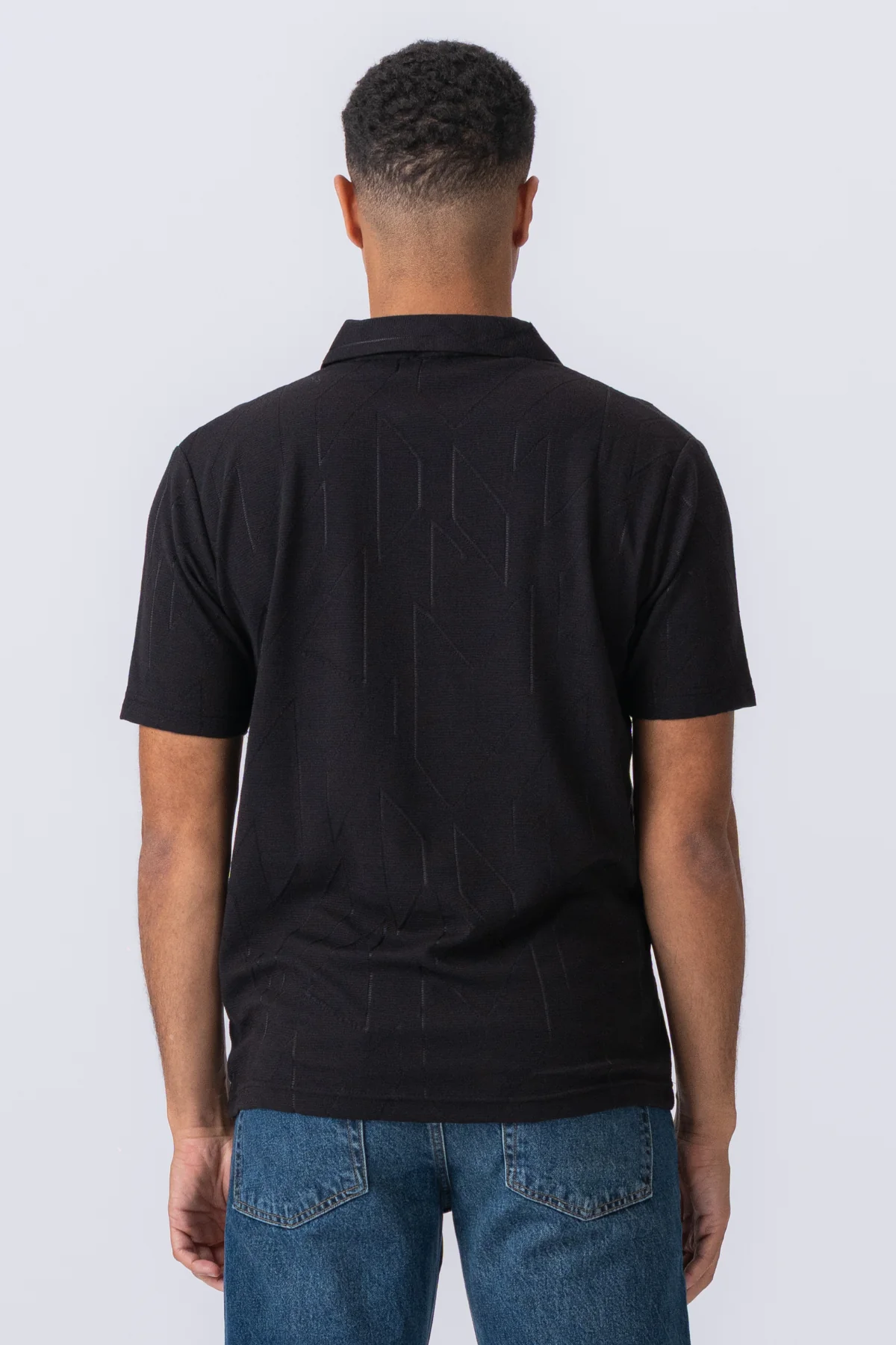 Atlas Textured Polo - Negro - Imagen 6