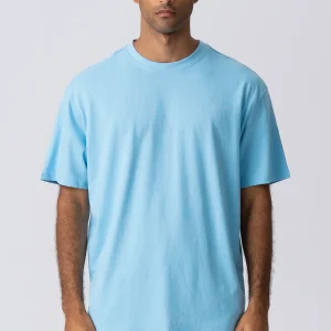 Pesado Oversized Camiseta - Azul Báltico