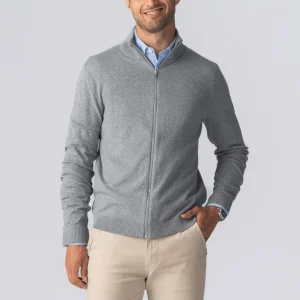 Jersey con cremallera - Gris melange