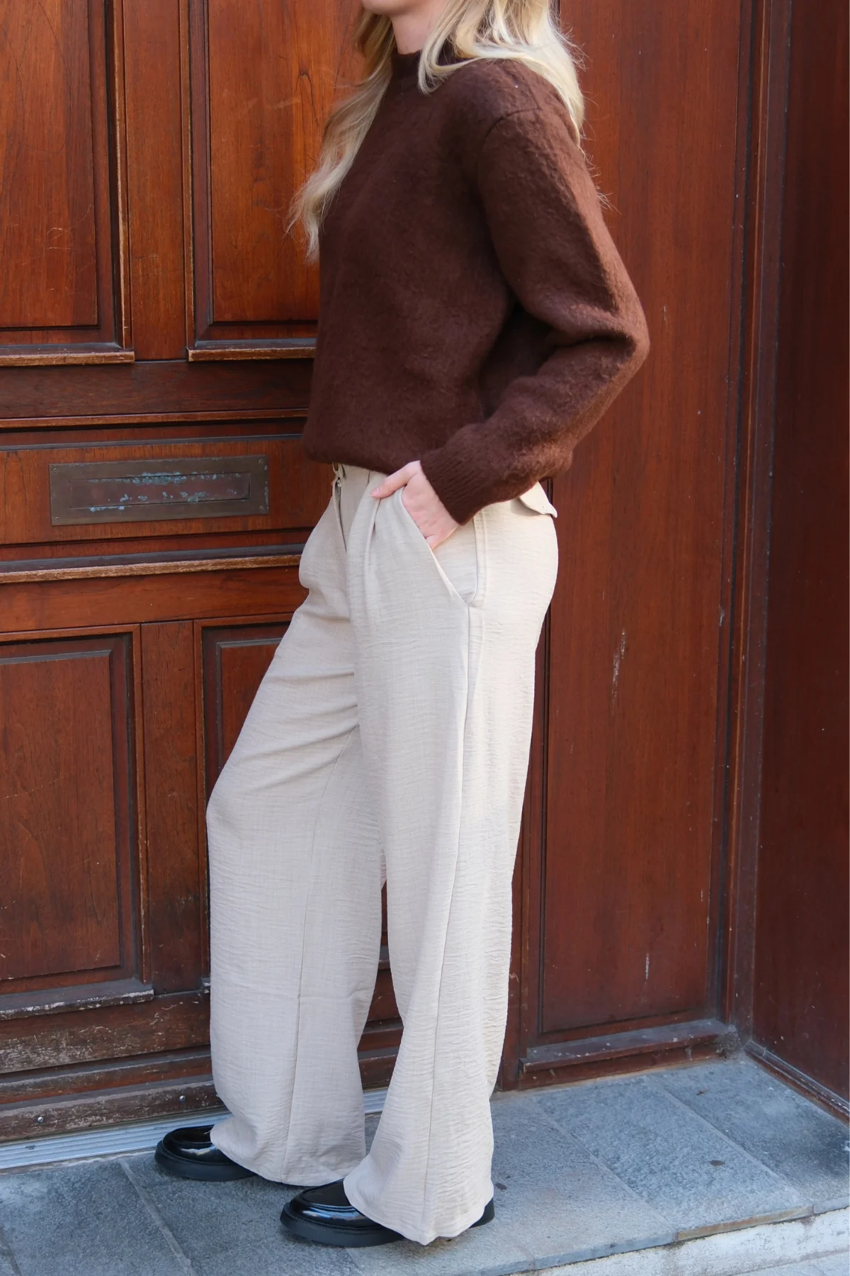 Emma Pants Suelto - beige - Imagen 3