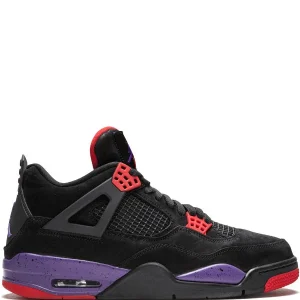N372O Jordan tenis Air Jordan 4 Retro raptors negro rojo morado