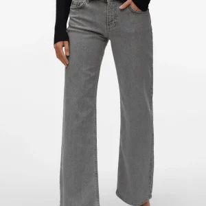 Jeans de mezclilla de cintura baja de Alexis - mezclilla gris claro