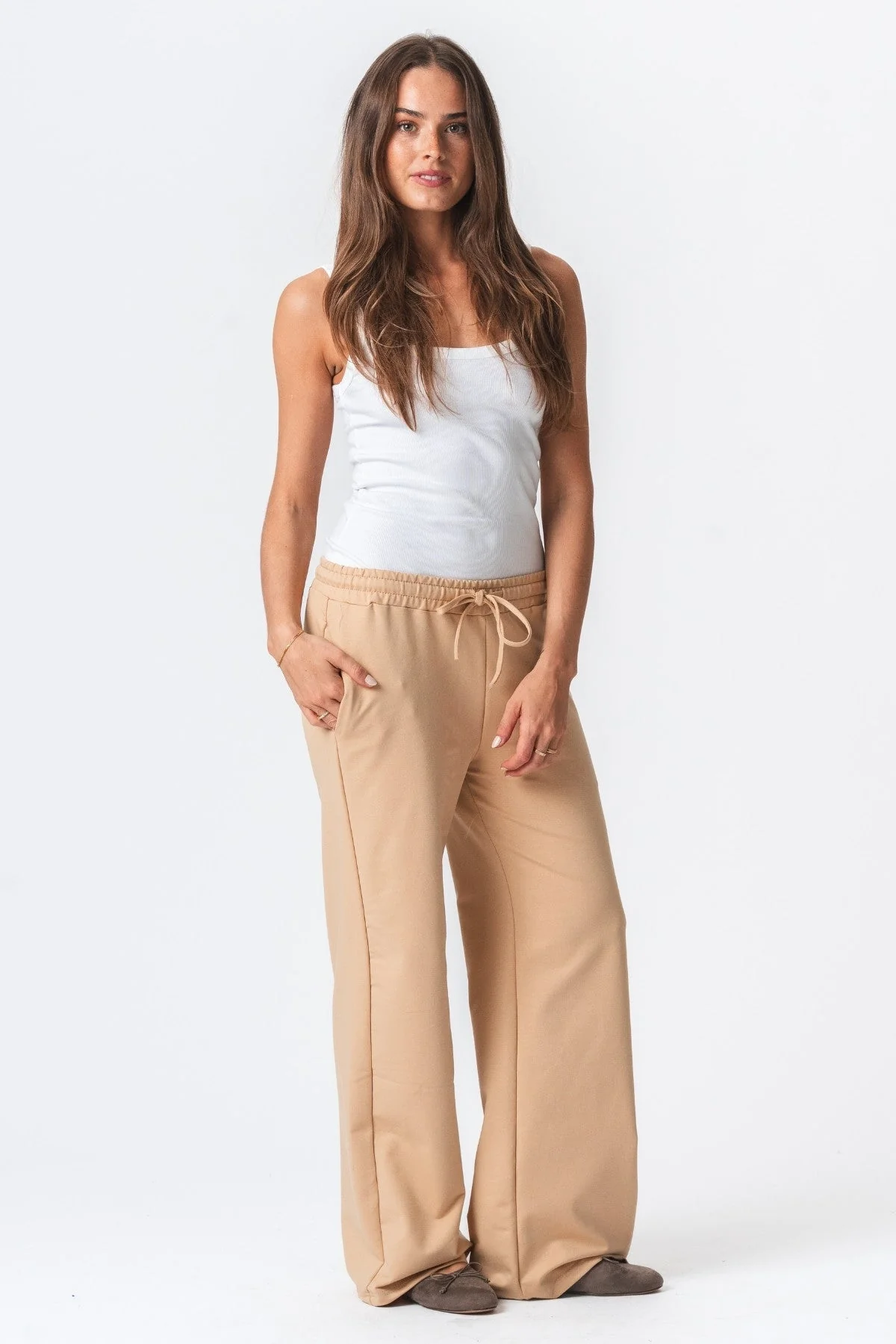 Pantalones de chándal - arena - Imagen 3