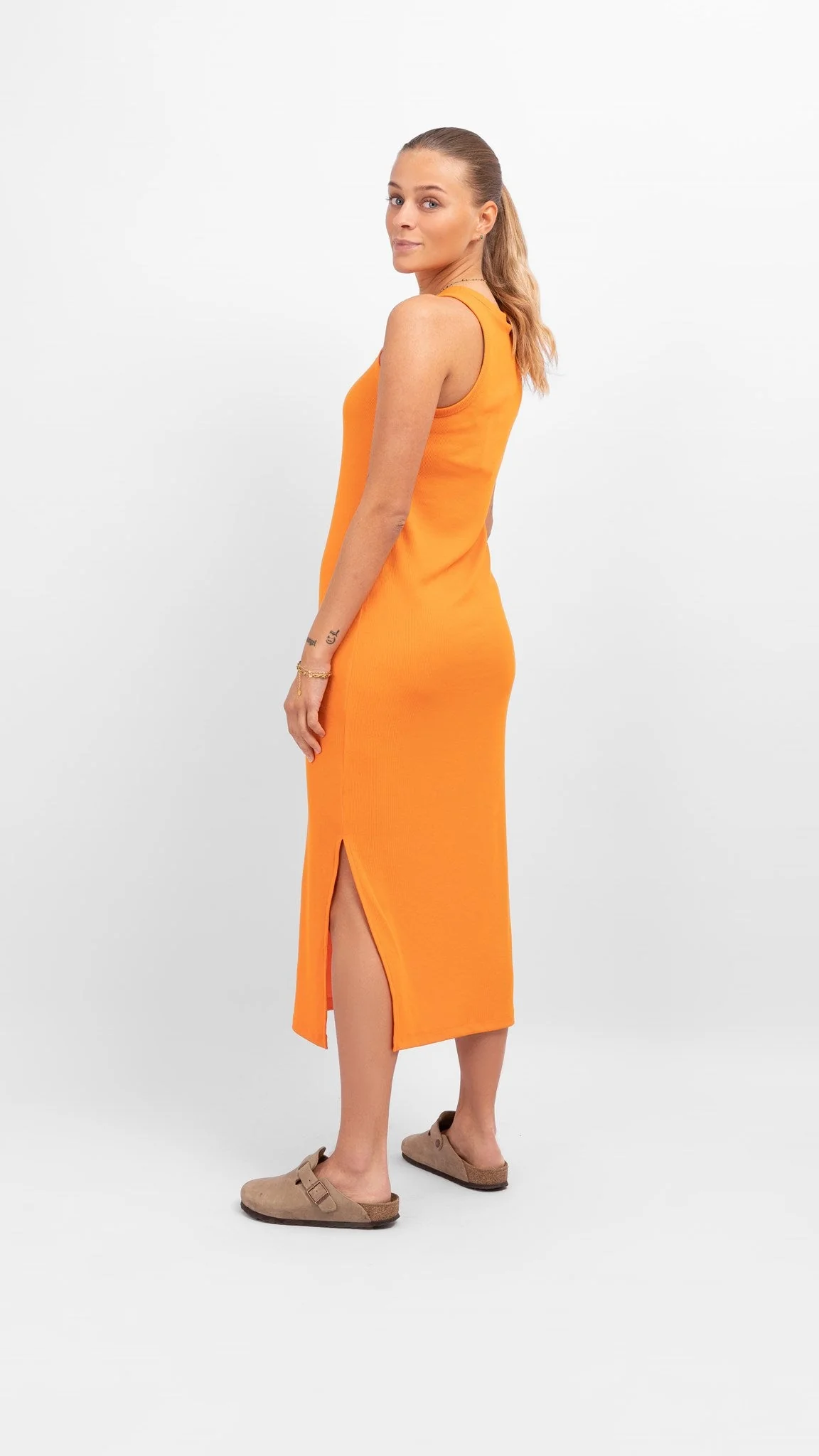 Vestido de verano de línea - Persimmon Orange - Imagen 4