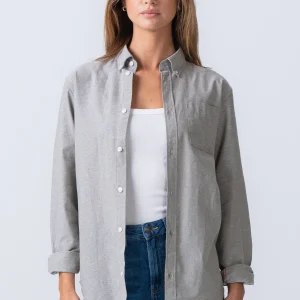 Boyfriend Oxford Shirt - Gray