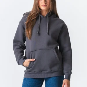 Stella Oversized Sudadera con capucha - gris oscuro