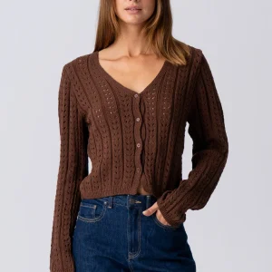 Virginia Knit Cardigan - Brown
