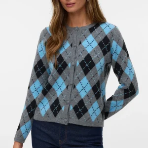 Cárdigan de cuello O Giorgia - Melange de gris medio