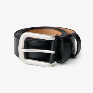 Cinturón Walton de piel - Negro