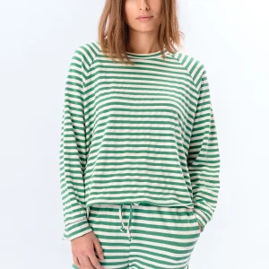 Manga larga a rayas Regular Fit - Verde