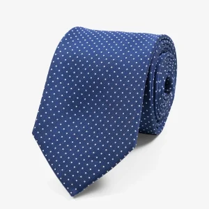 Corbata - azul marino/blanco punteado