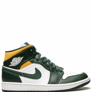 N375O Jordan tenis Air Jordan 1 Mid verde amarillo
