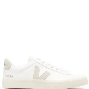 N372O VEJA tenis Campo con agujetas Blanco Gris