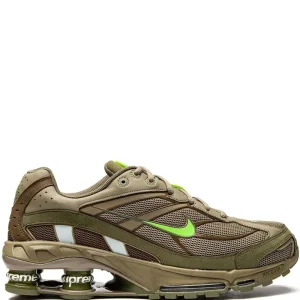 N370O Nike tenis Shox Ride 2 SP de Nike x Supreme Olivo Verde