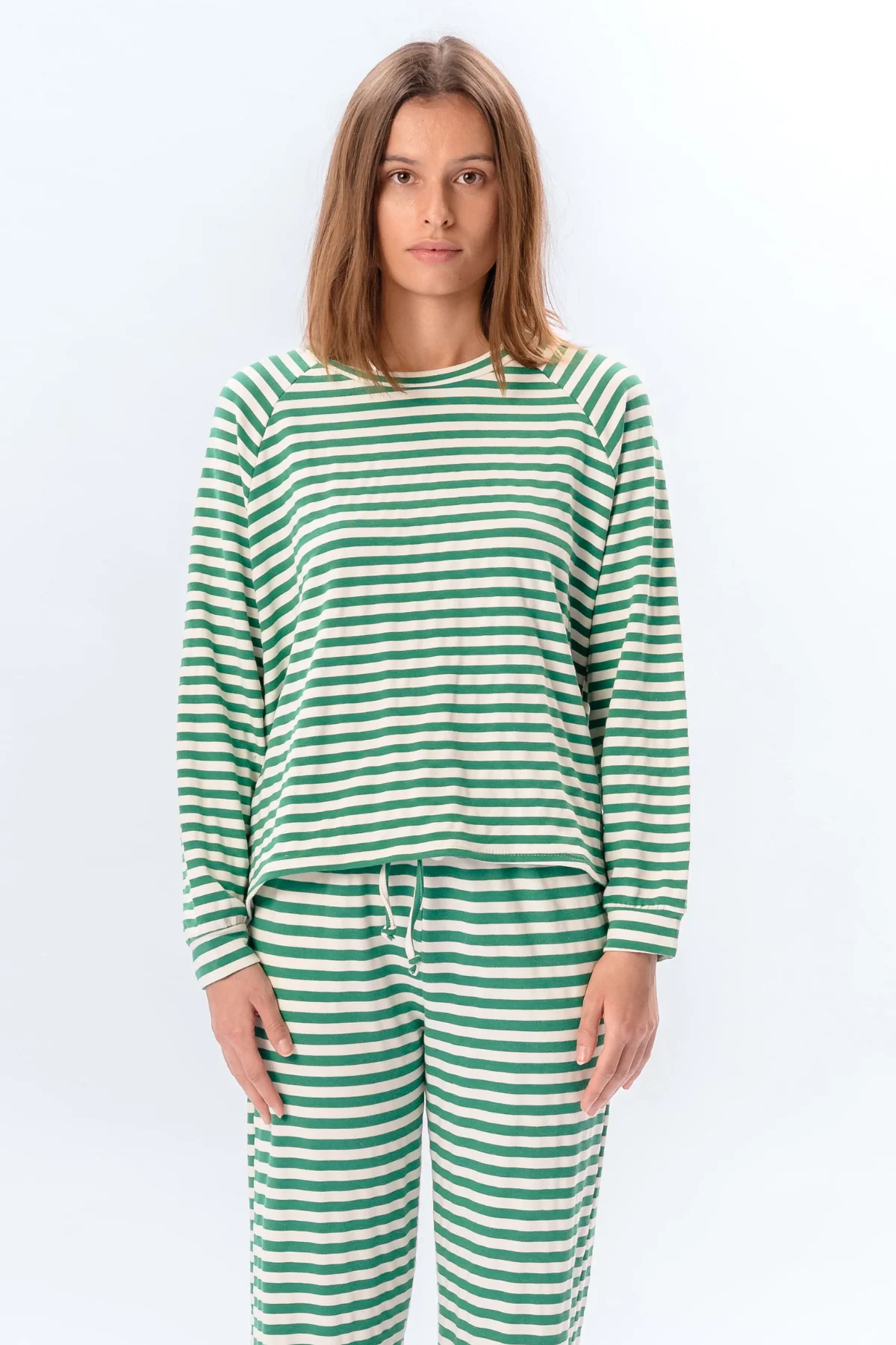 Manga larga a rayas Regular Fit - Verde - Imagen 4