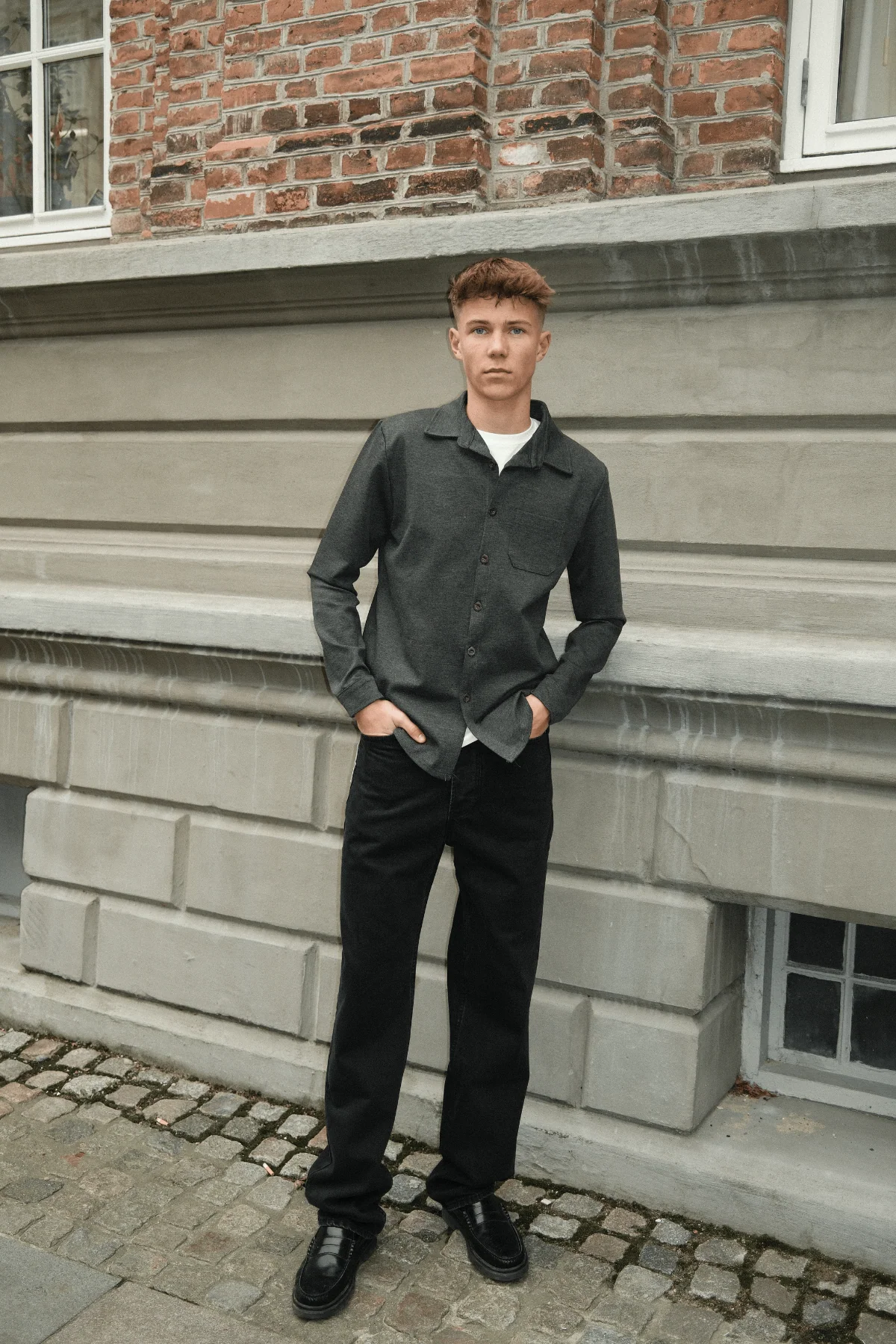 Vaqueros holgados - Denim negro - Imagen 3