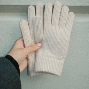 Guantes de punto - beige
