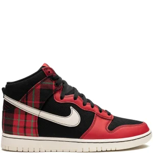 N372O Nike "tenis Dunk High ""Plaid - Black/Red"""