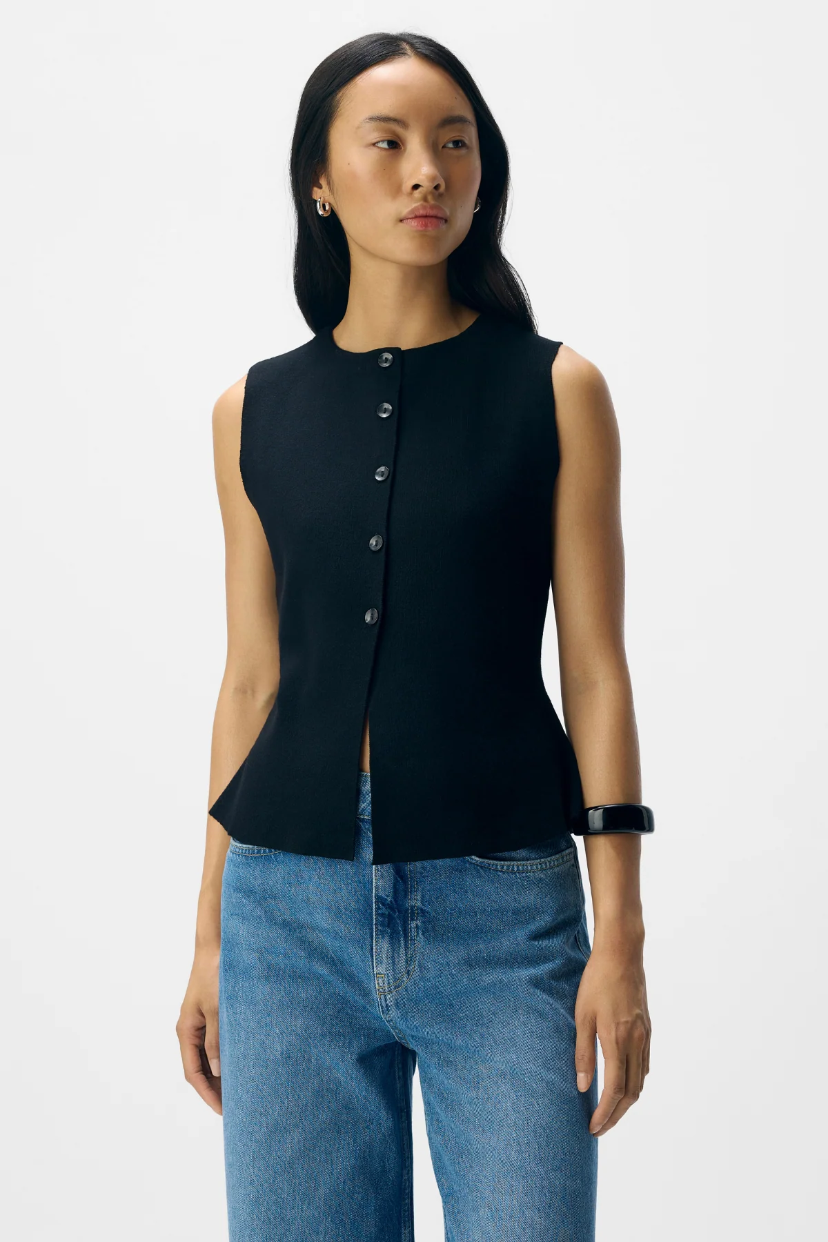 Reynard Knit Vest - Negro