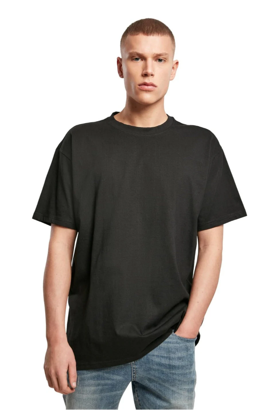 Pesado Oversized Camiseta - Negro
