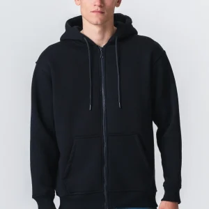 Sudadera con sudadera con cremallera relajada - Armada