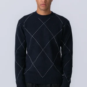 Isaac Wool Knit - Marina oscura