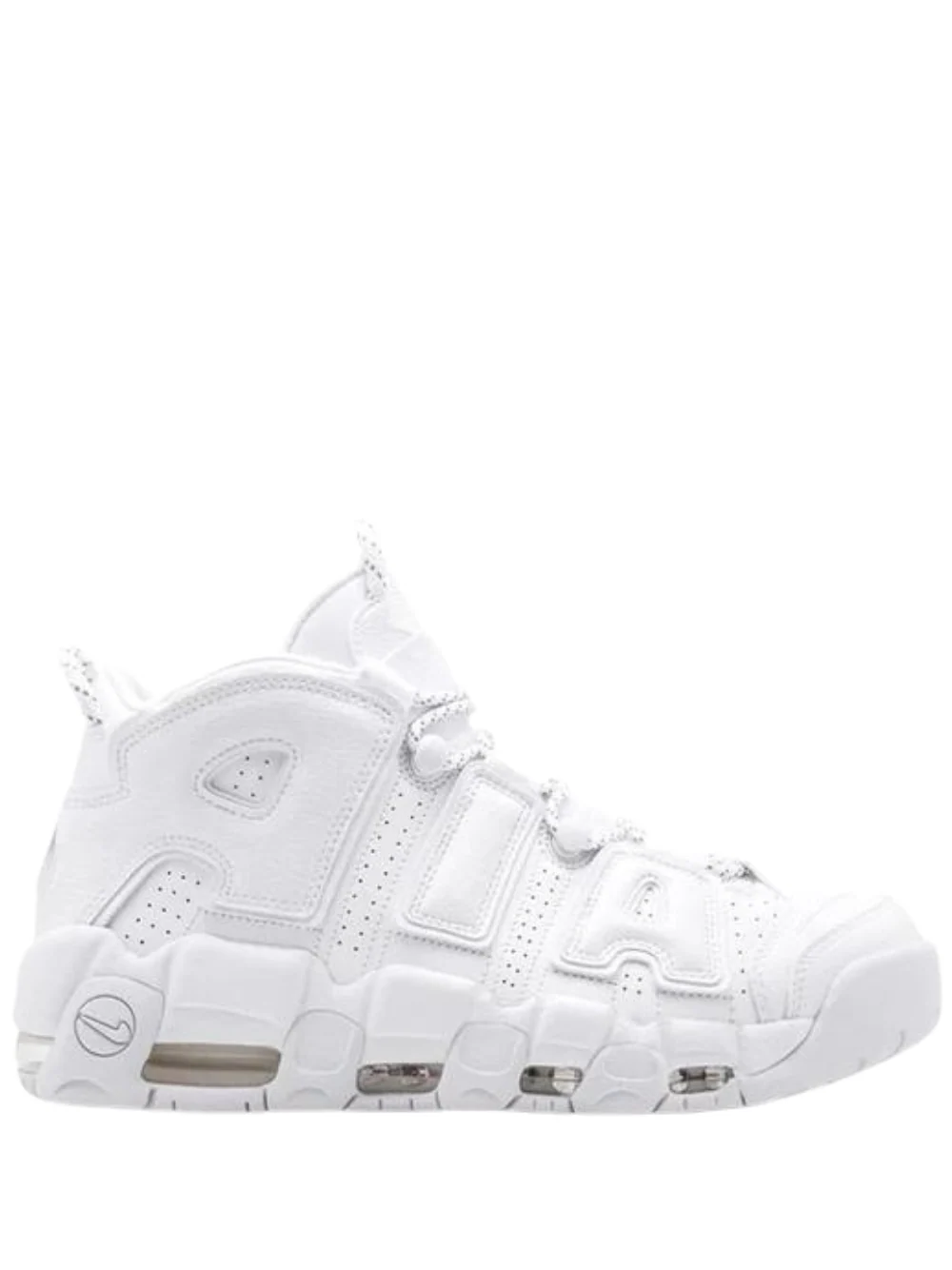 N373O Nike Air More Uptempo Triple White Blanco
