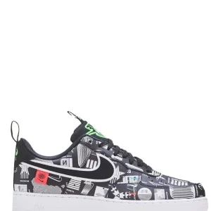 N372O NIKE AIR FORCE 1 '07 LX 'WORLDWIDE PACK - BLACK' BLACK/WHITE/FLASH CRIMSON/BLACK