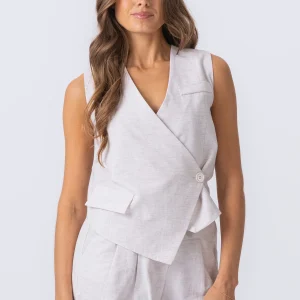 Chaleco de melissa - gris claro