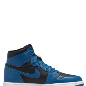 N370O Jordan 1 retro marina blue tenis de moda sneakers en piel