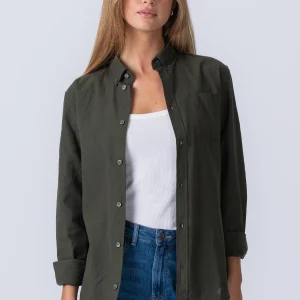 Boyfriend Oxford Shirt - Dark Green