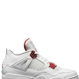 N372O air jordan retro 4 blanco rojo red metallic