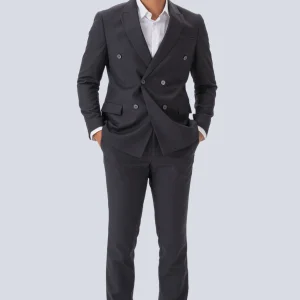 Premium Traje de doble pecho (negro)