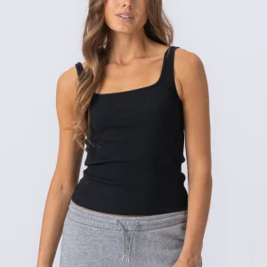 Chloe Short Square Top - Negro