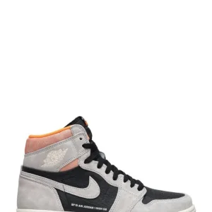 N370O Jordan 1 Retro High Neutral Grey Hyper Crimson