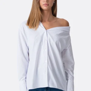 Serena Oversized Camisa - blanco