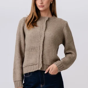 Cárdigan de punto Emilie - Marrón