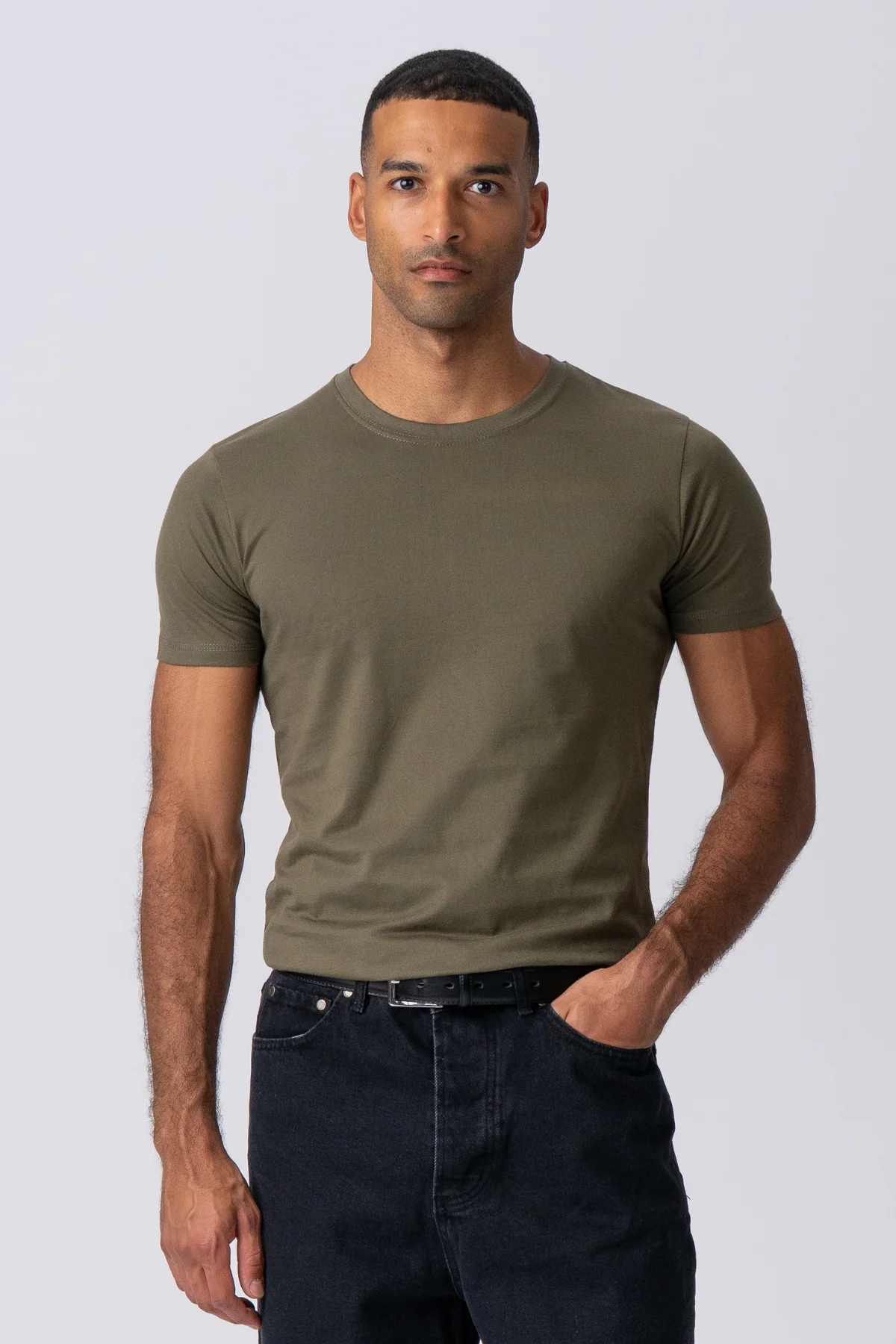 Camiseta muscular - Green del ejército - Imagen 3