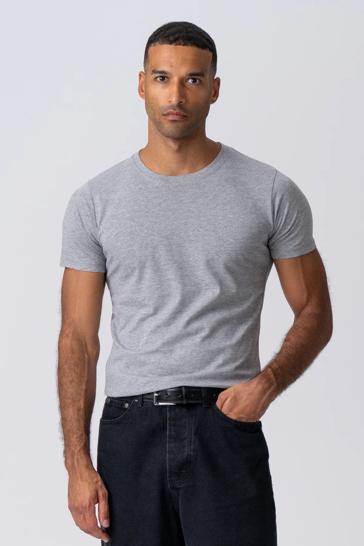 Camiseta muscular - gris claro - Imagen 3
